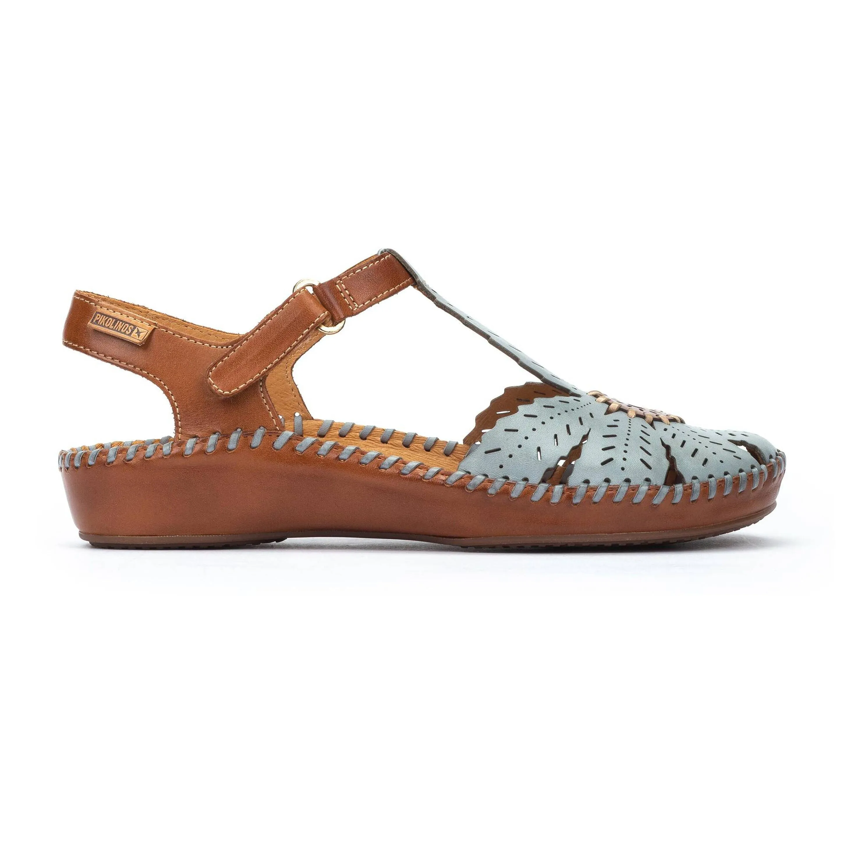 Pikolinos Women's Puerto Vallarta Semi-Open Toe Wedge Sandal - Denim