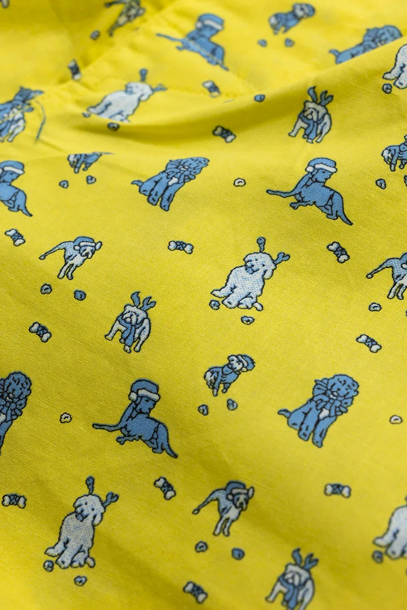 Puppy Print Yellow Boxer