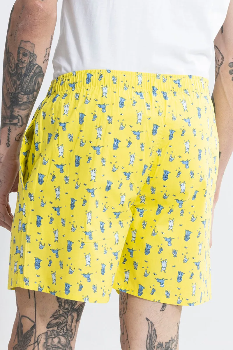 Puppy Print Yellow Boxer