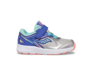 Saucony Cohesion 14 A/C Jr. Runner - Silver/Periwinkle/Turquoise