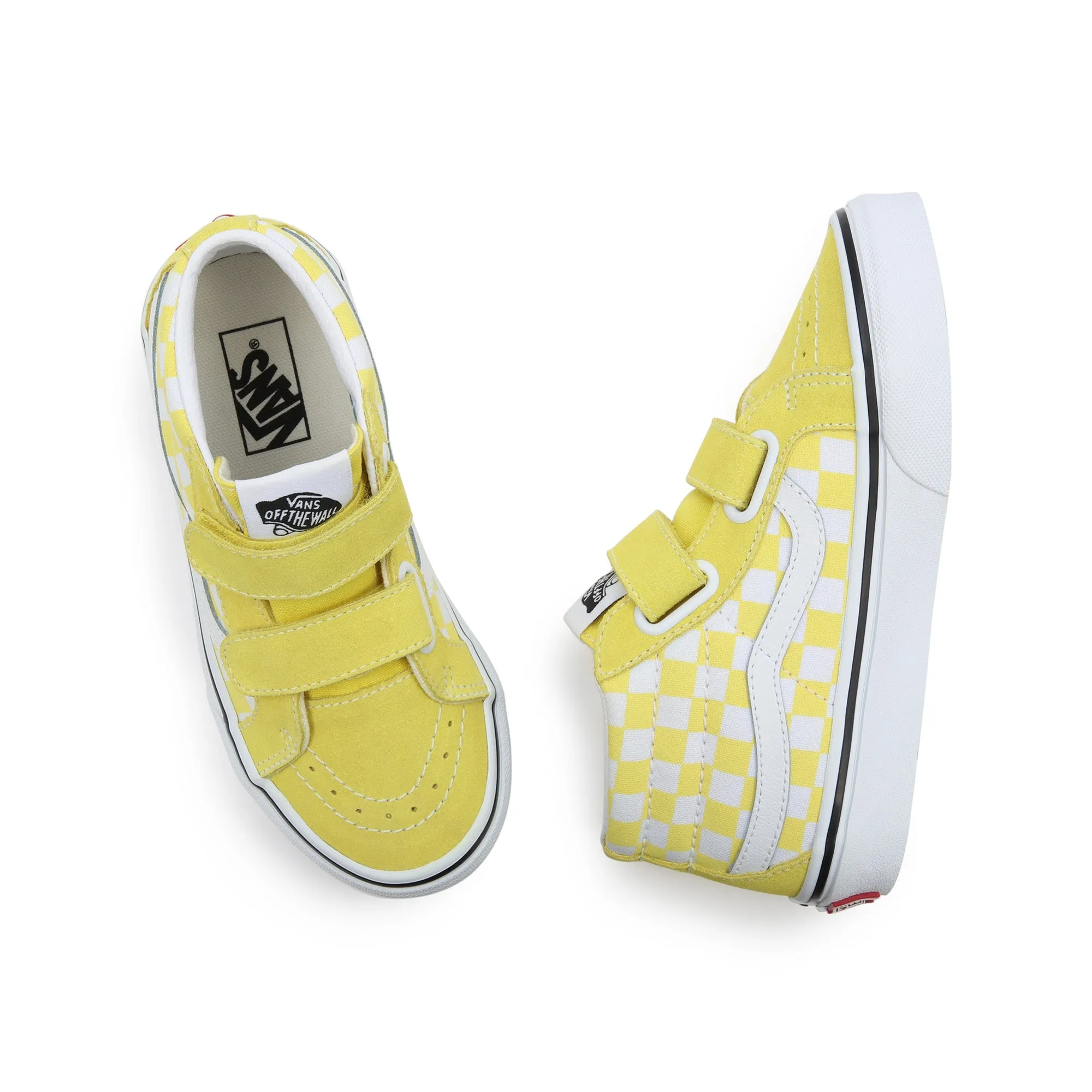 Sk8-Mid Reissue (Checkerboard) Blazing Yellow-True White - by Vans