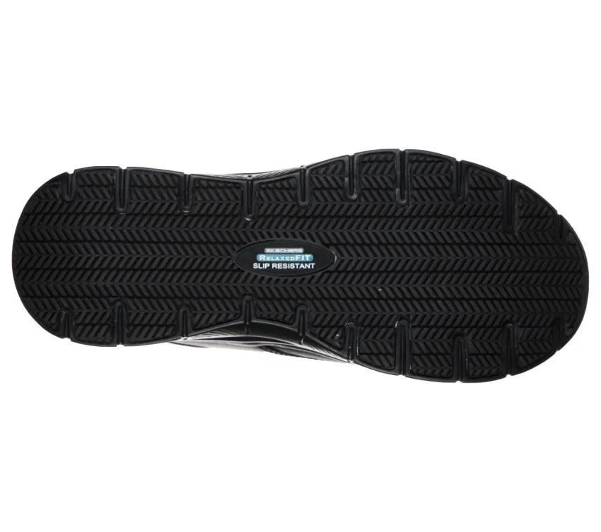 SKECHERS MEN'S WORK RELAXED FIT: FLEX ADVANTAGE FOURCHE SR - BLACK