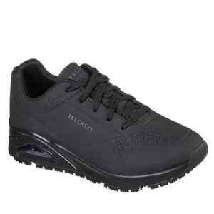 Skechers Uno SR Slip Resistant Sole Womens Trainer Black Skechers Uno SR Slip Resistant Sole Womens Trainer Black