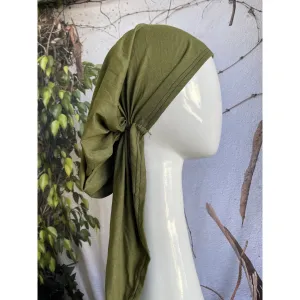 Stretchy Pretied Tichel - Olive