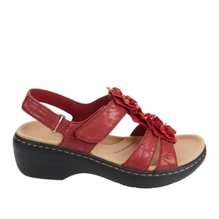 Summer 2024 Sandals New cut-out wedges fishmouth flowers casual and comfortable sandals