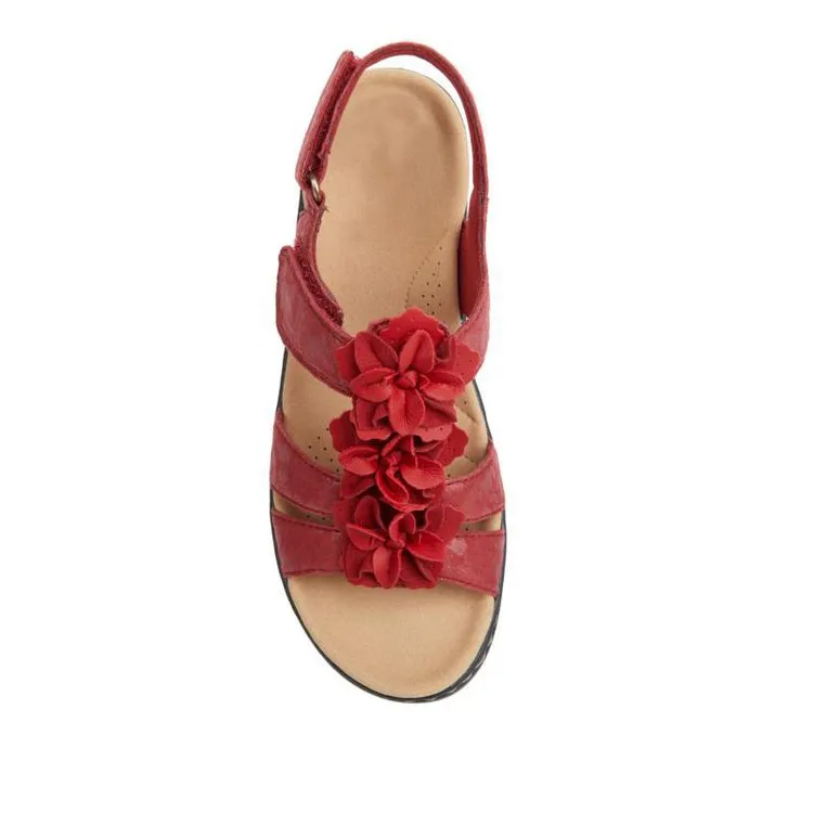 Summer 2024 Sandals New cut-out wedges fishmouth flowers casual and comfortable sandals