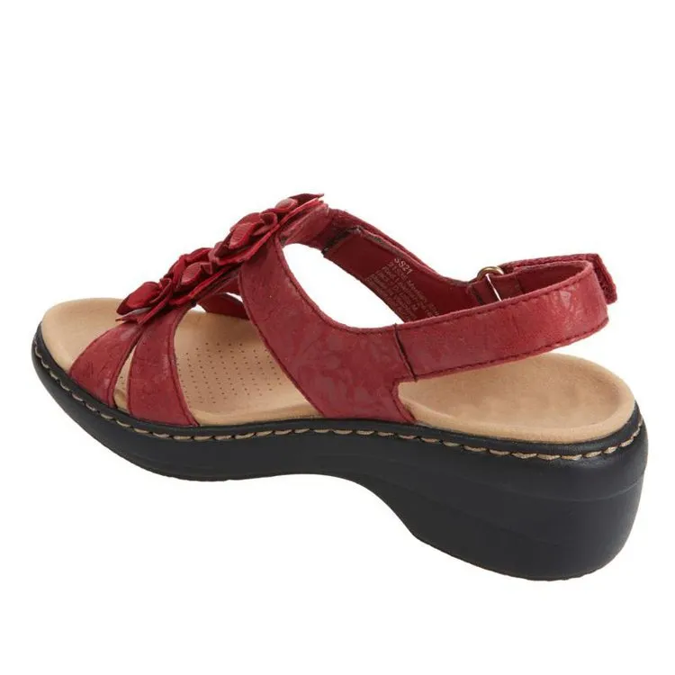 Summer 2024 Sandals New cut-out wedges fishmouth flowers casual and comfortable sandals