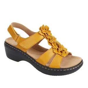 Summer 2024 Sandals New cut-out wedges fishmouth flowers casual and comfortable sandals