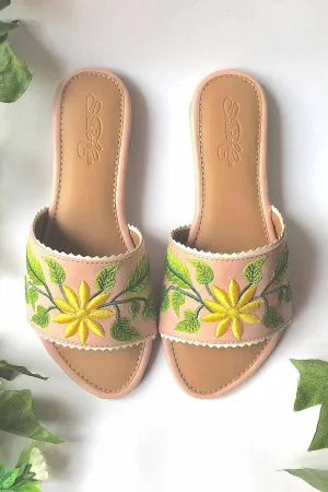 Sun Flower Kiss Flats