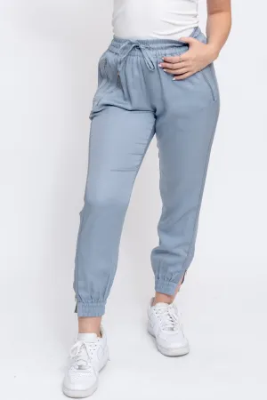 Tencel Jogger Pants-Powder Blue