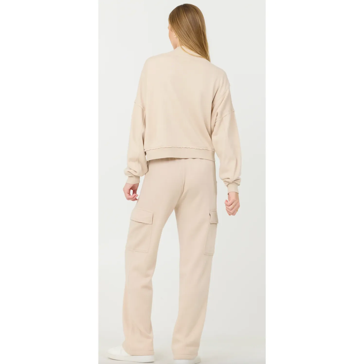 The Billie Beige Cashmere Fleece Luxe Loungewear Set
