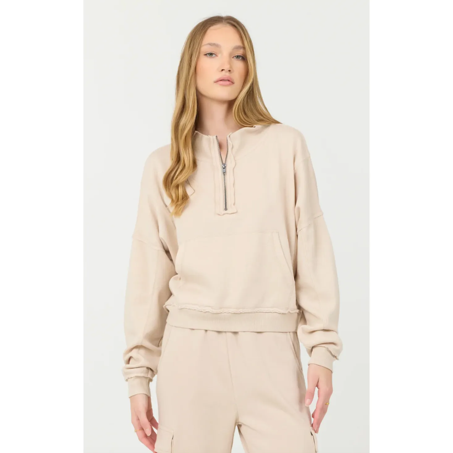 The Billie Beige Cashmere Fleece Luxe Loungewear Set