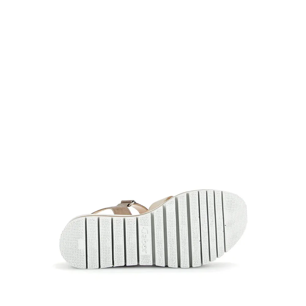 Three Strap Sandal - Metallic Dessert