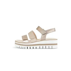 Three Strap Sandal - Metallic Dessert