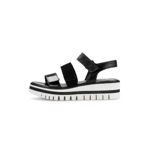 Three Strap Sandals - Black