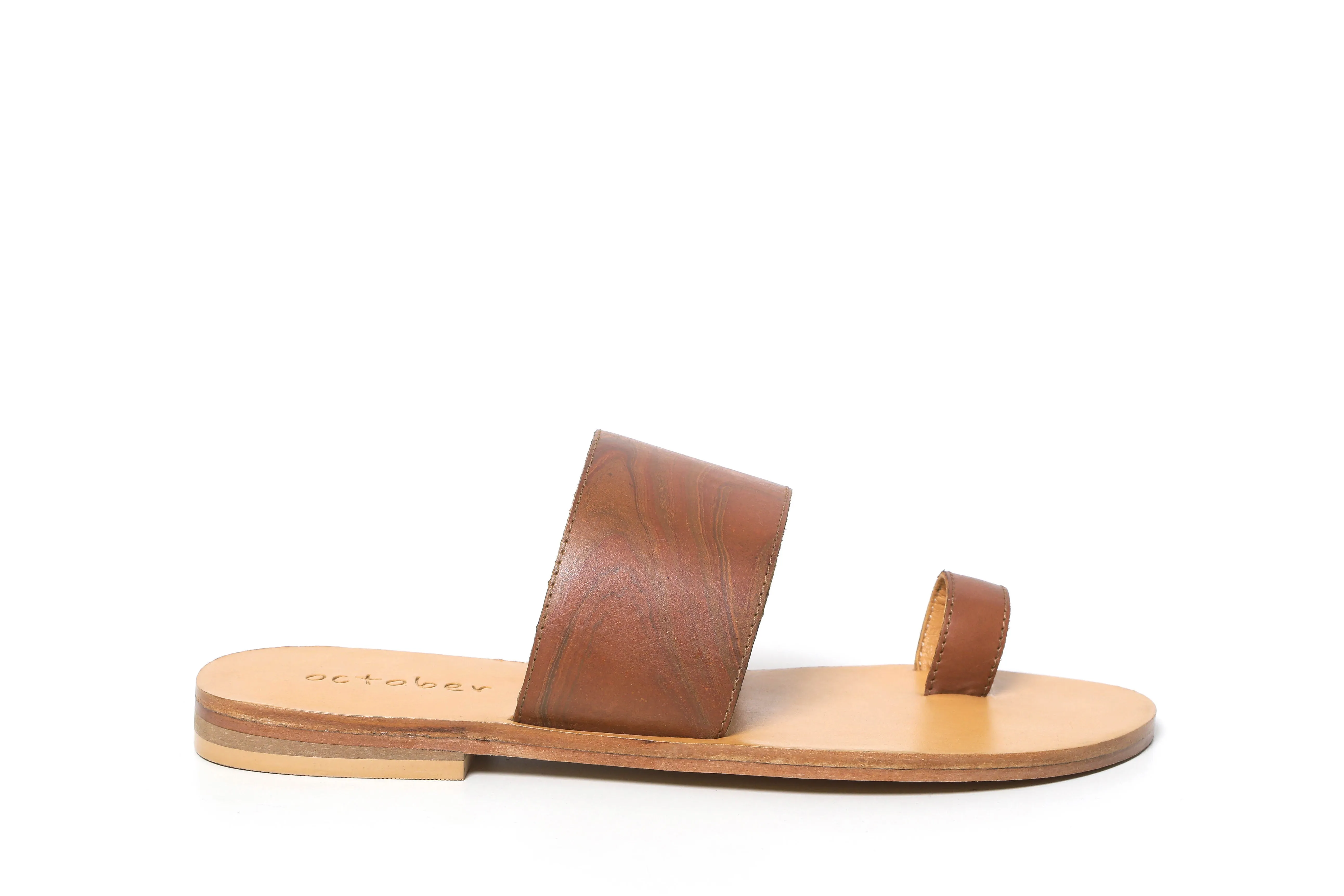 Vanshika Slippers- Tan Leather