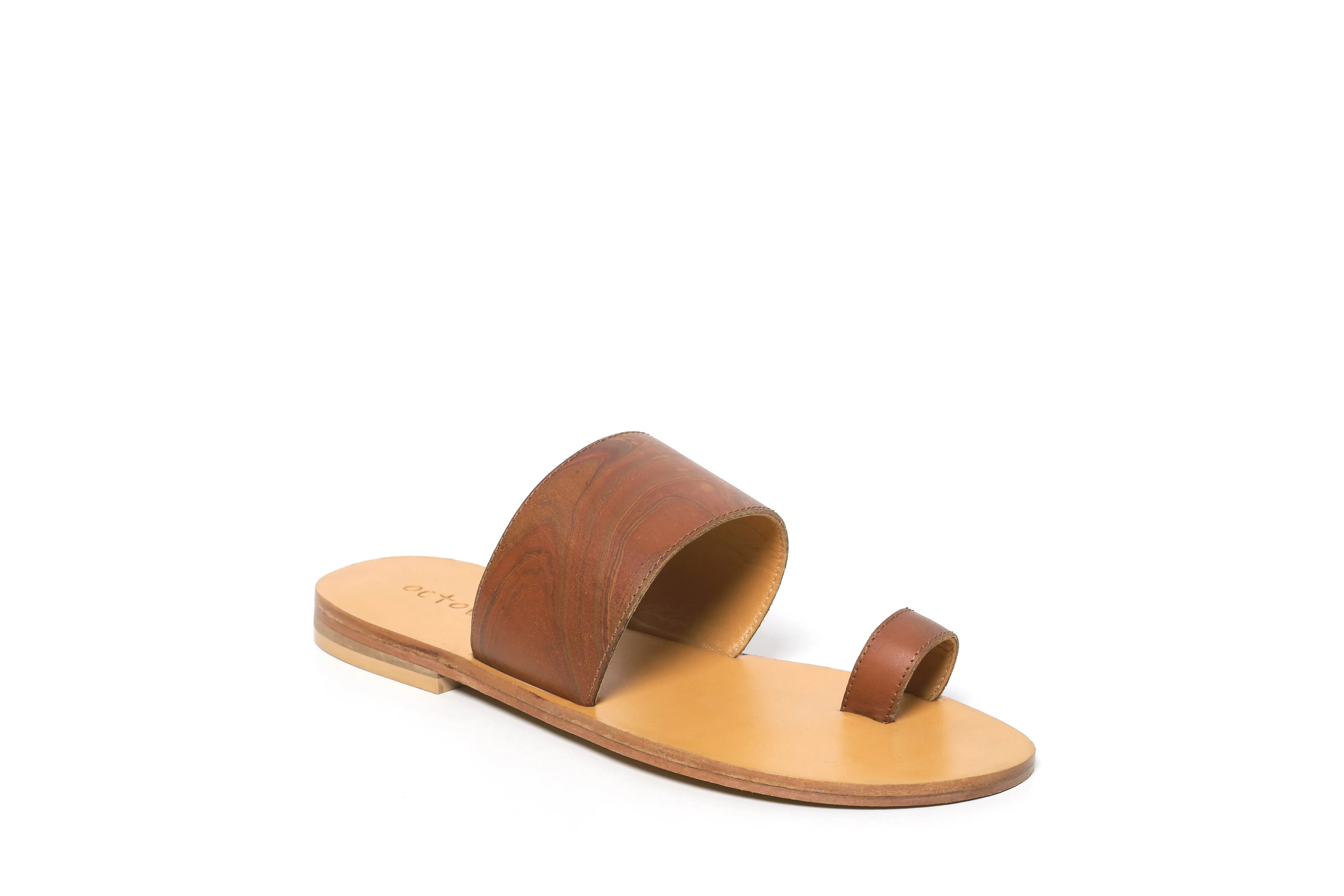 Vanshika Slippers- Tan Leather