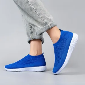 Women Slip on Soft Ladies Casual Running Shoes Knit Sock Shoes Flats