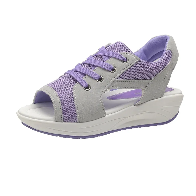 Women's Strappy Platform Sandals Sports Sabot Shoes Open Toe Comfortable