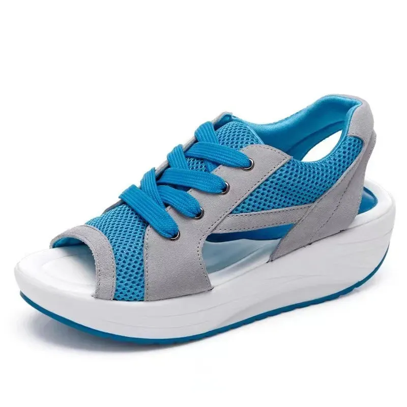 Women's Strappy Platform Sandals Sports Sabot Shoes Open Toe Comfortable