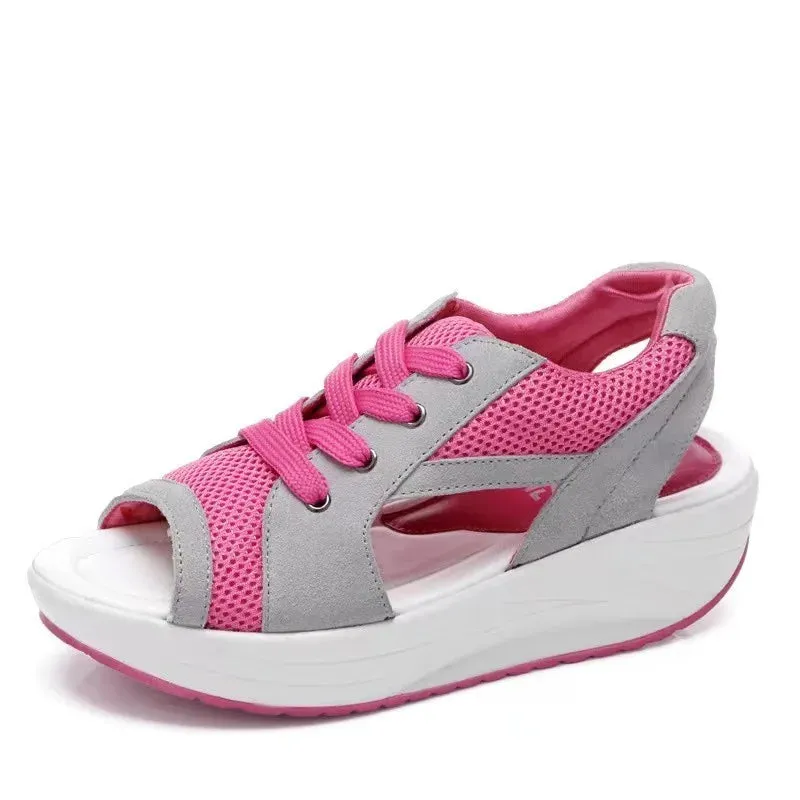 Women's Strappy Platform Sandals Sports Sabot Shoes Open Toe Comfortable