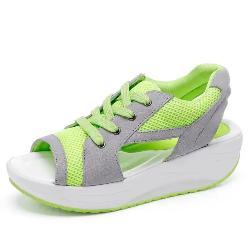 Women's Strappy Platform Sandals Sports Sabot Shoes Open Toe Comfortable
