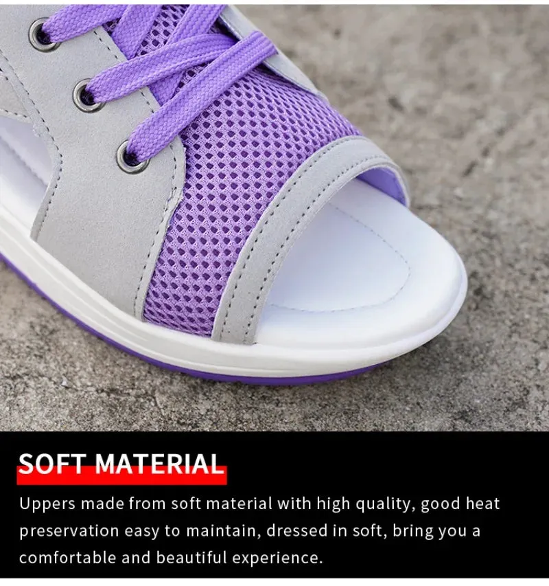 Women's Strappy Platform Sandals Sports Sabot Shoes Open Toe Comfortable